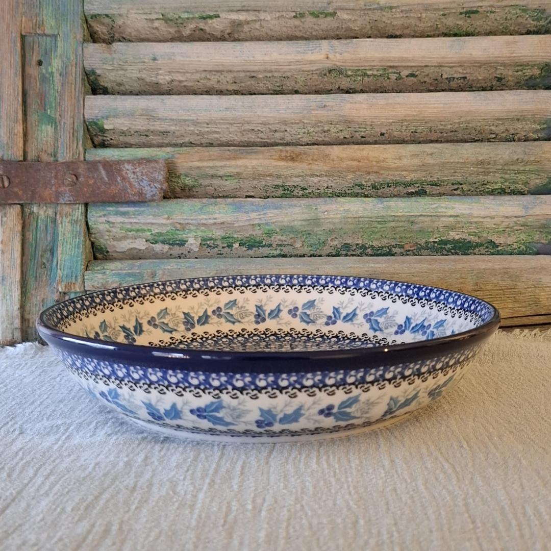 CA D93-2984x Bunzlau Fruitschaal, Serveer-Saladekom 24,5cm BlueHolly by Maria Starzyk - Afbeelding 2