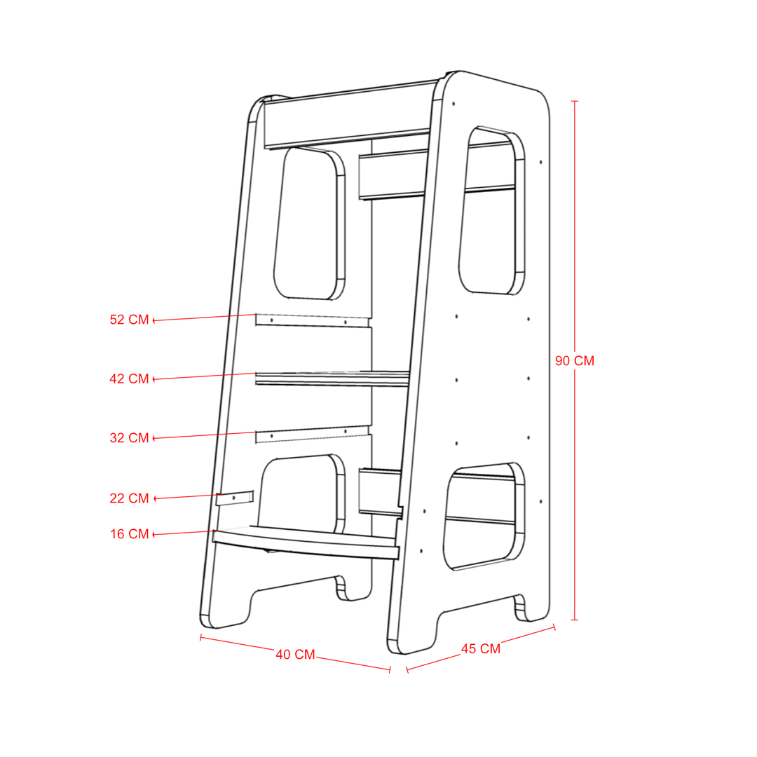 Montessori Leertoren Wit - Afbeelding 3