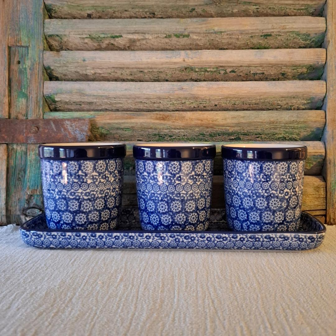 CA 290-2615x Bunzlau Kruiden- plantenpotjes op schaal NewLace - Afbeelding 2