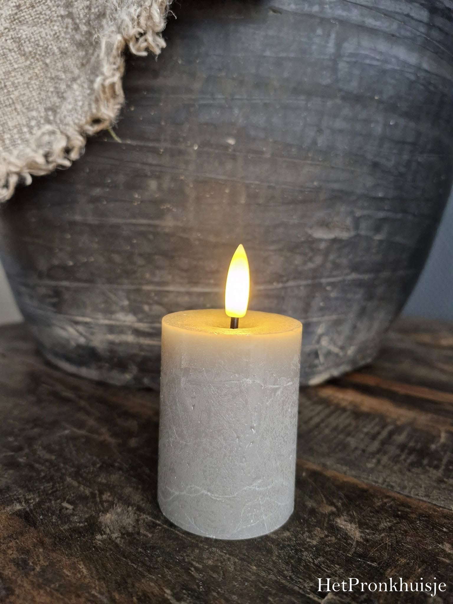 Countryfield. Kleine stompkaarsjes. Grijs - Afbeelding 2