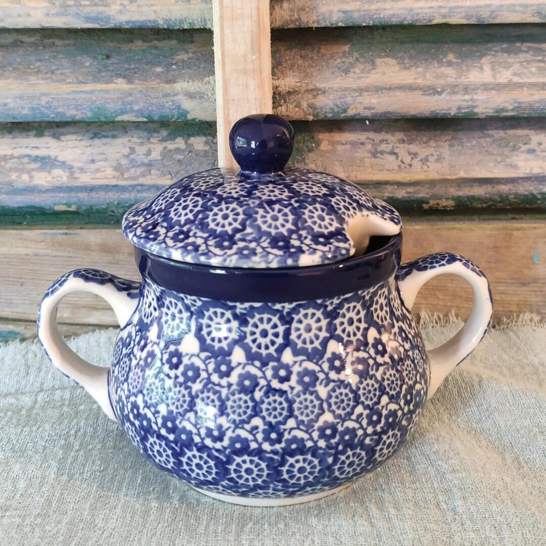 CA 037-2615x Bunzlau Suikerpot groot 300ml NewLace - Afbeelding 2