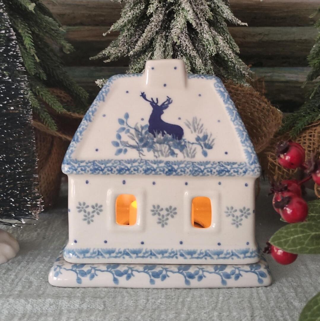 CA A07-2858x Bunzlau Kersthuisje Deer Teresa Liana - Afbeelding 2