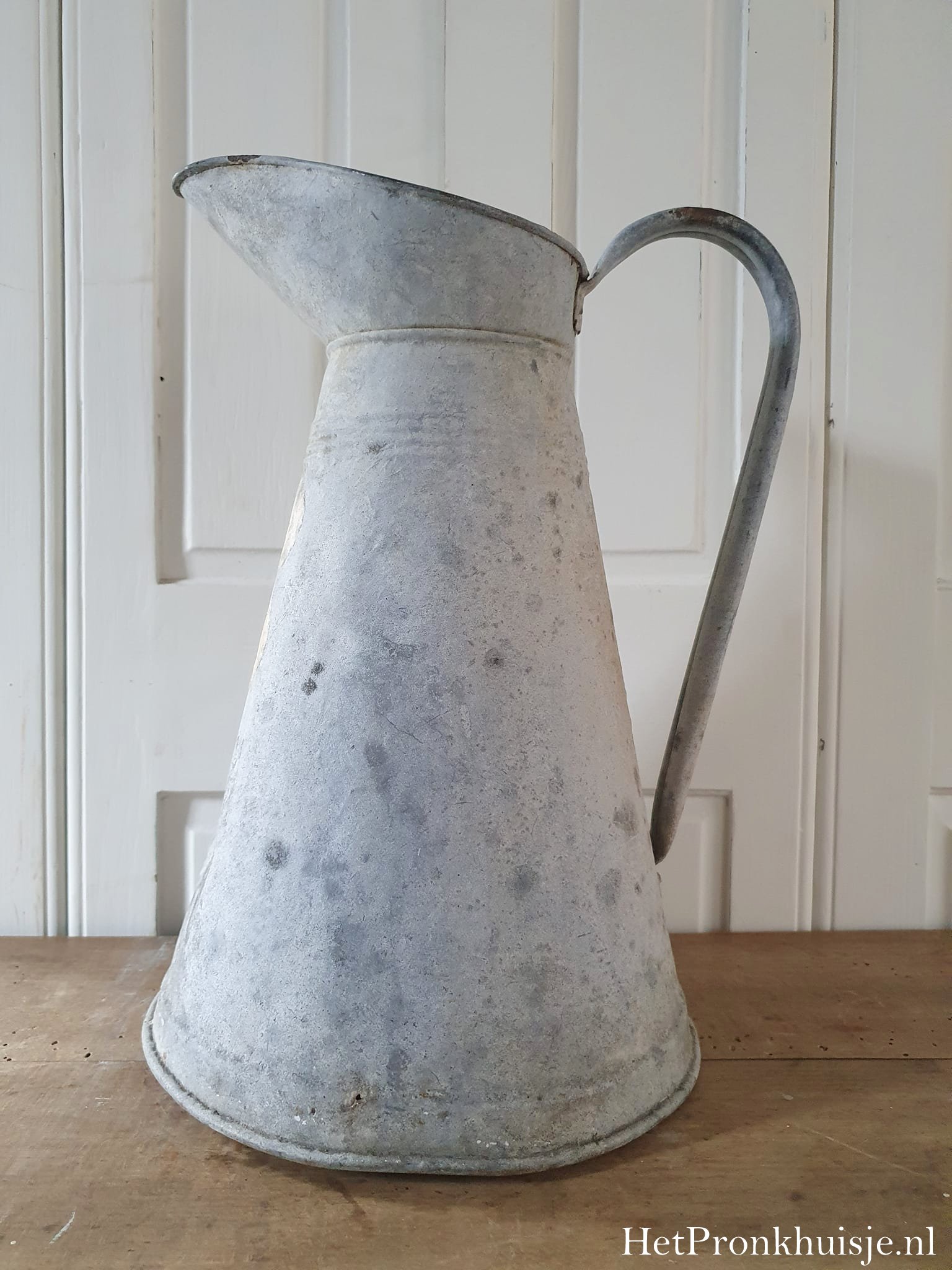 Oude zinken kan. - Afbeelding 2