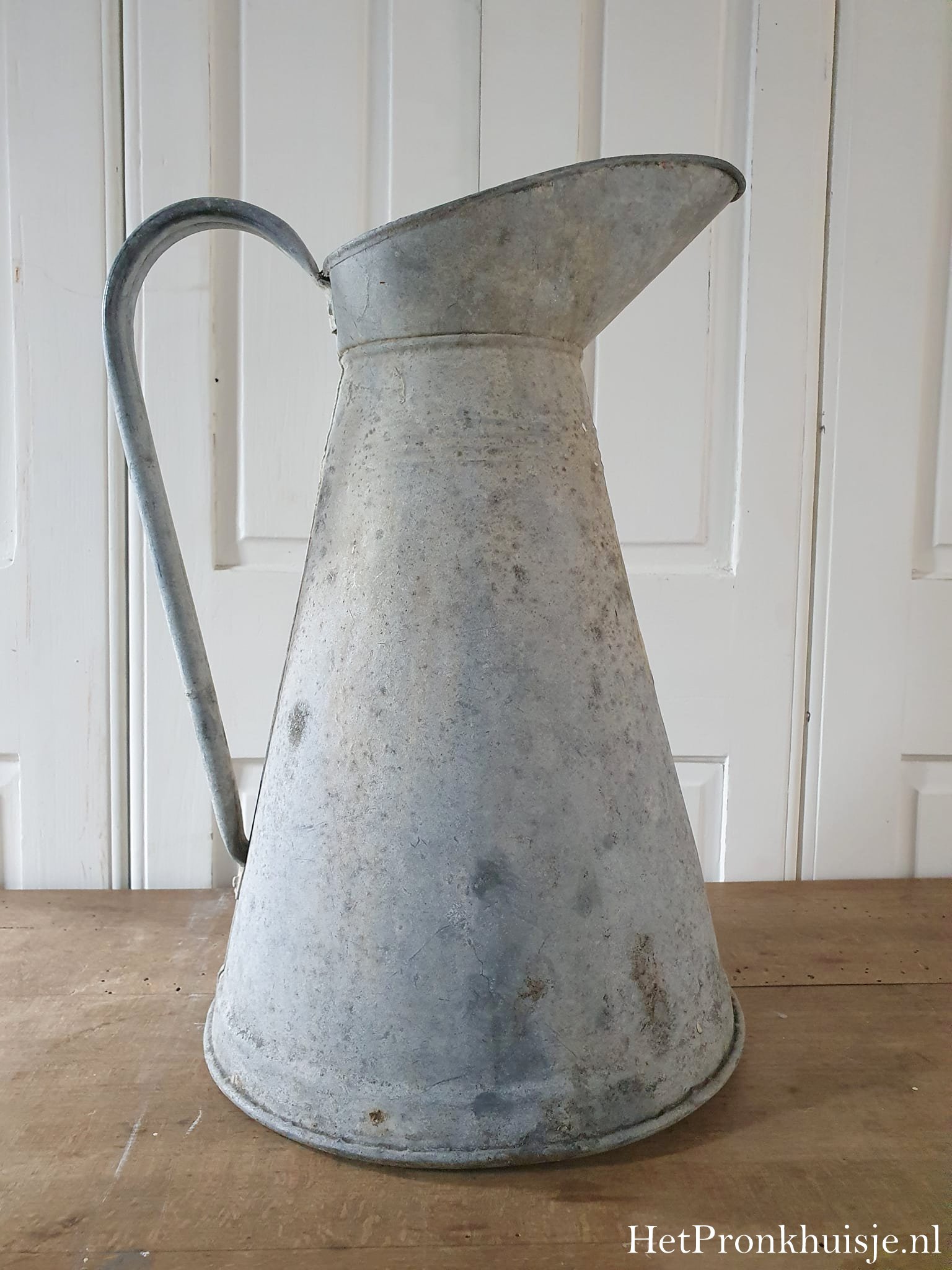 Oude zinken kan. - Afbeelding 4