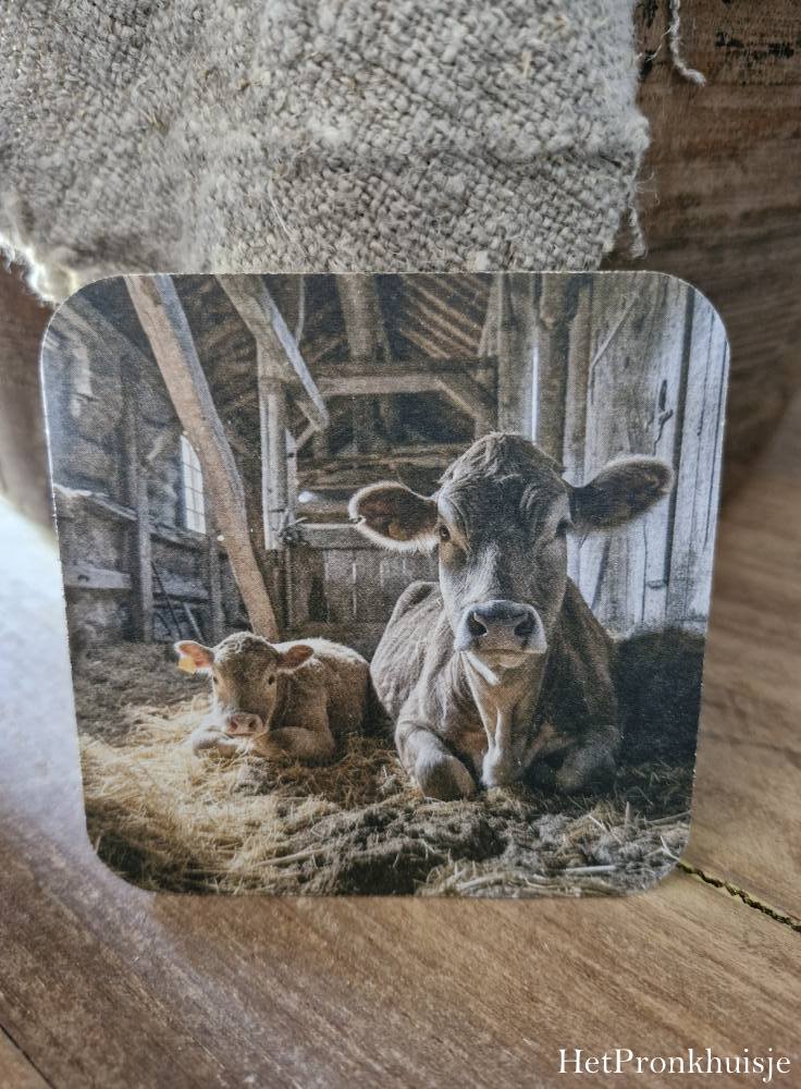 Viltje. Koe met kalf - Afbeelding 2