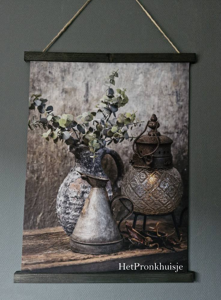 Wanddoek. Kruiken bij windlicht - Afbeelding 2