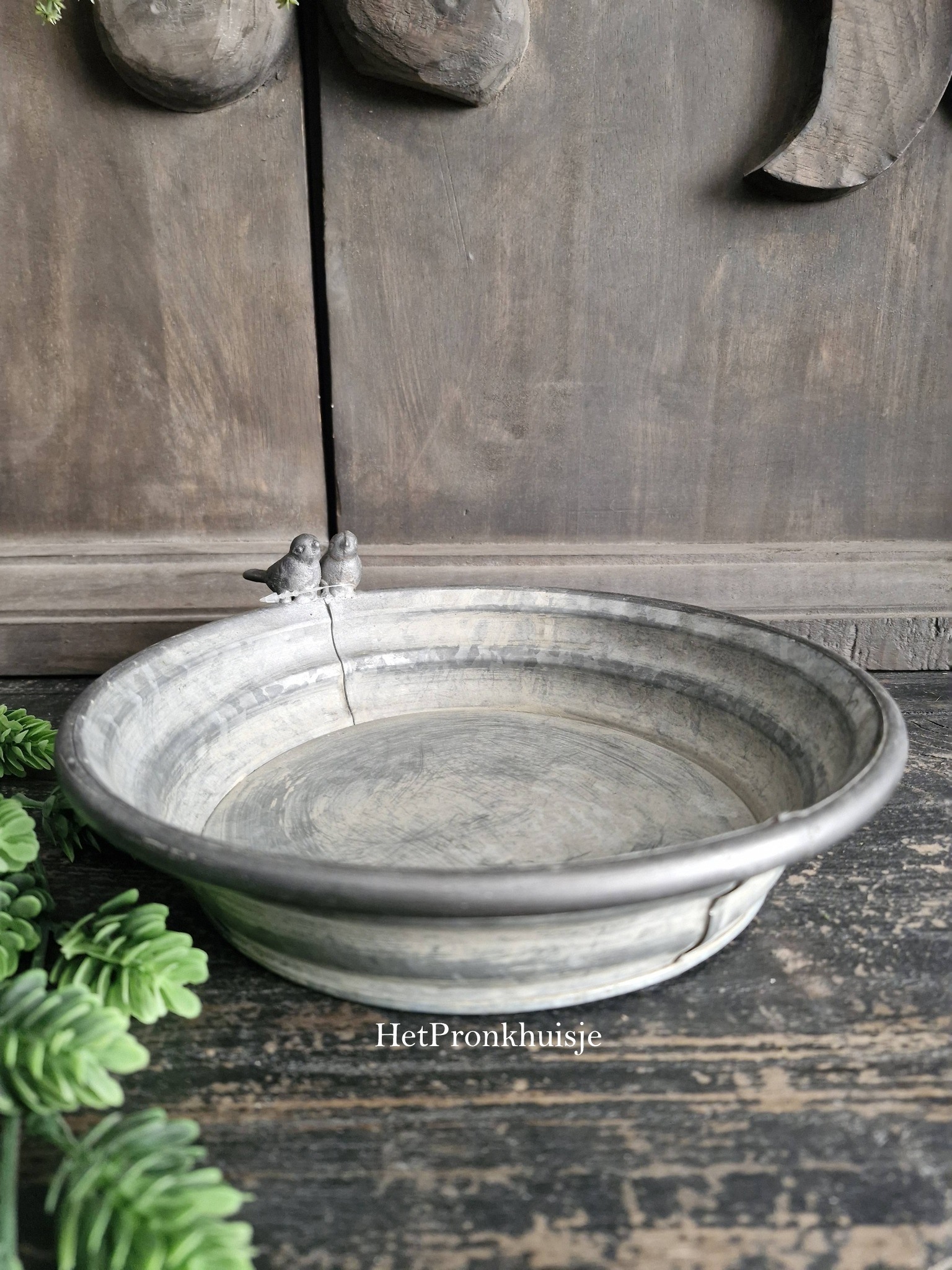 Zinken schaal. Vogel - Afbeelding 2