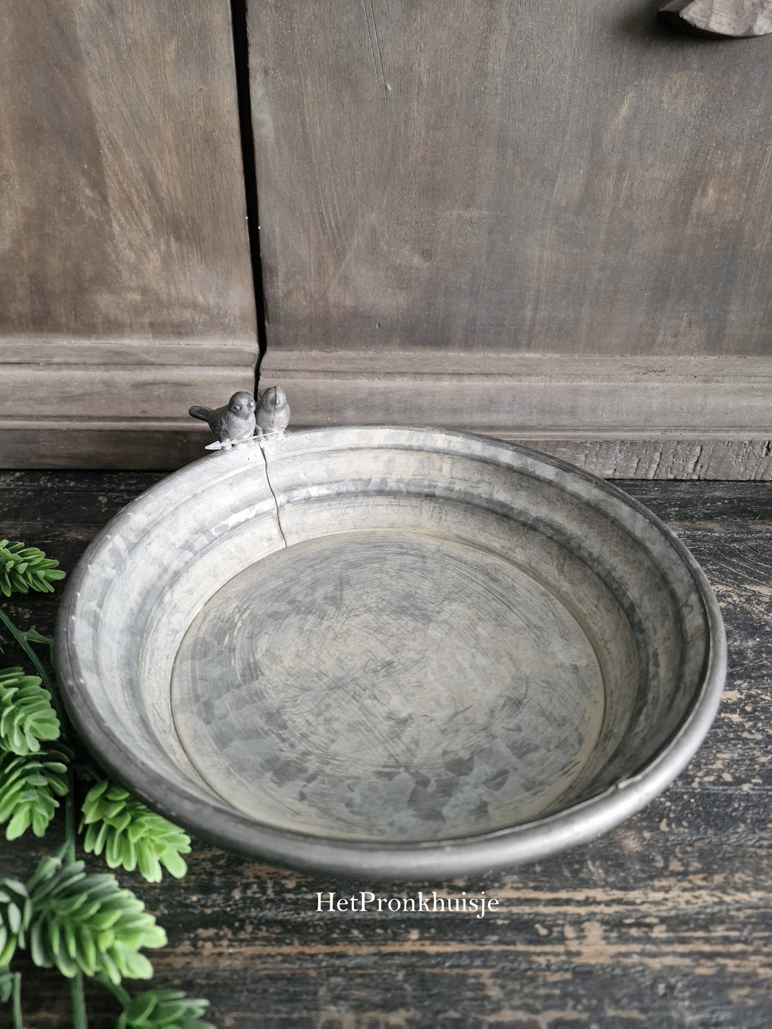 Zinken schaal. Vogel - Afbeelding 3