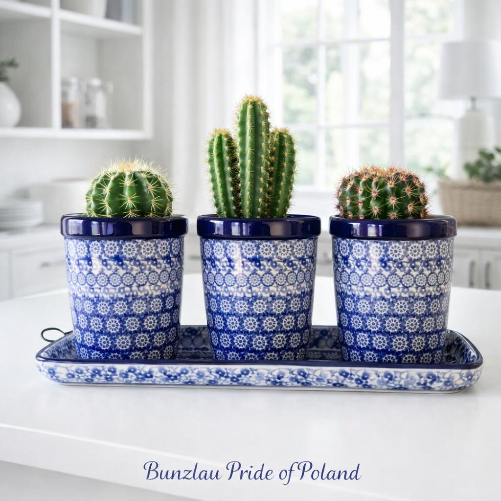 CA 290-2615x Bunzlau Kruiden- plantenpotjes op schaal NewLace - Afbeelding 3