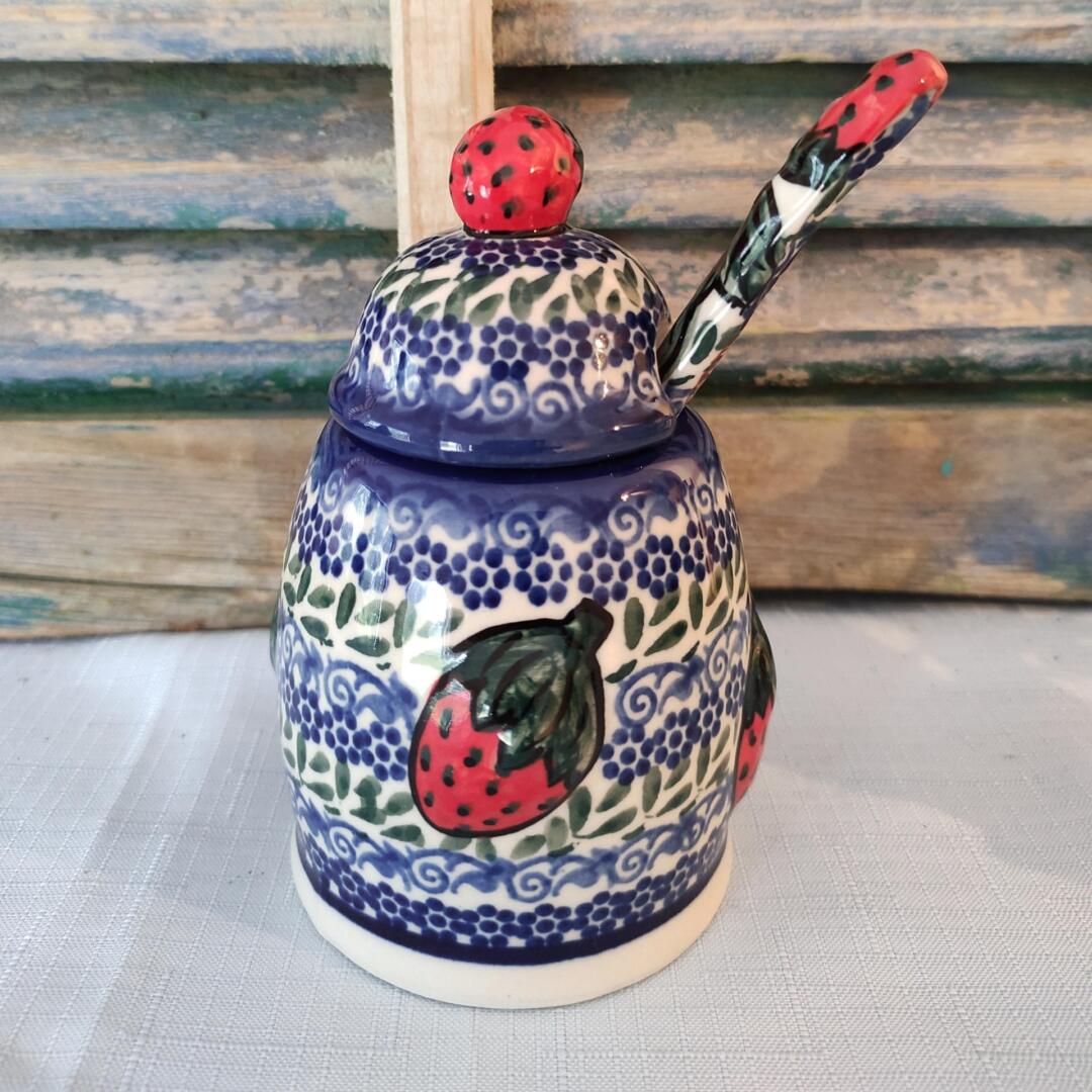 ANDY UNIKAT Marmalade-, Suikerpot4 met keramiek lepel - Afbeelding 2