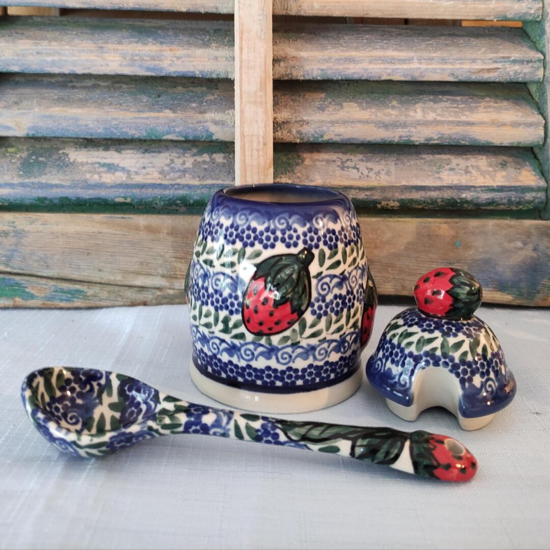 ANDY UNIKAT Marmalade-, Suikerpot4 met keramiek lepel - Afbeelding 3
